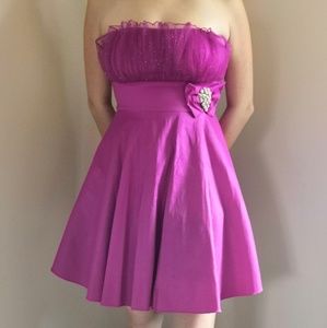 Fuschia semi-formal dress